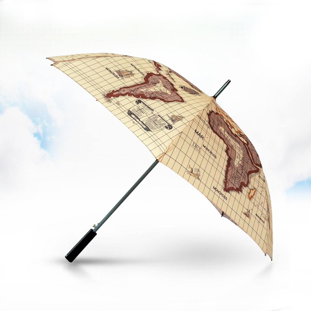 [몽크로스] 70 화이버 고지도 패턴 장우산