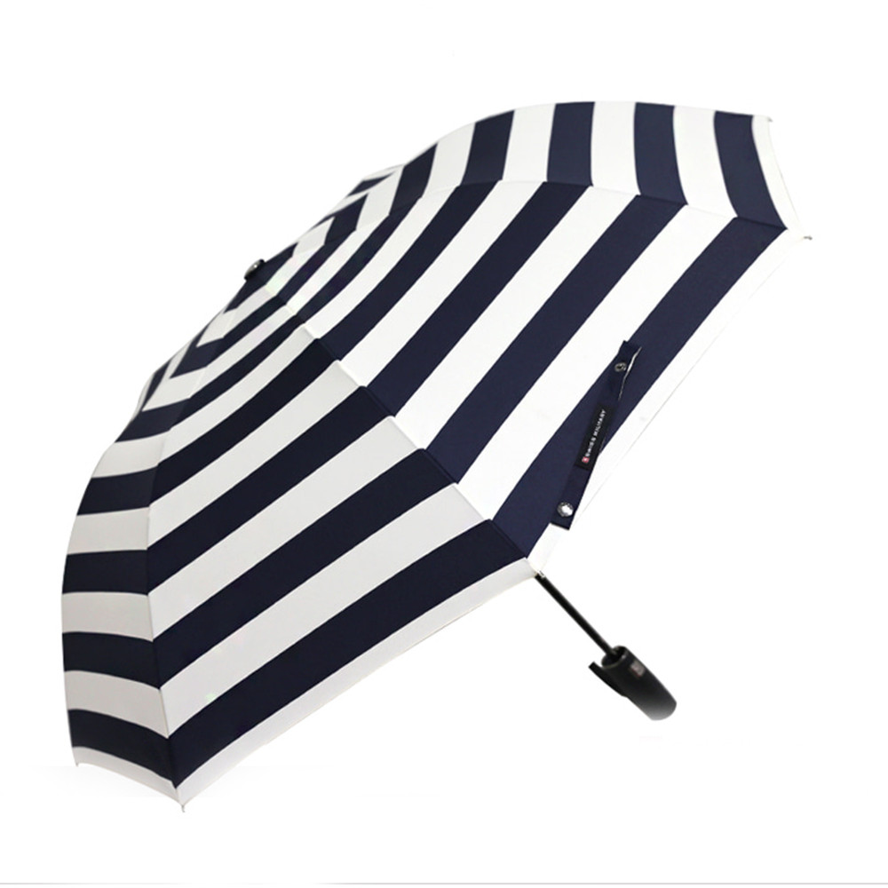 [스위스밀리터리] 2단 자동 네이비 스트라이프 우산