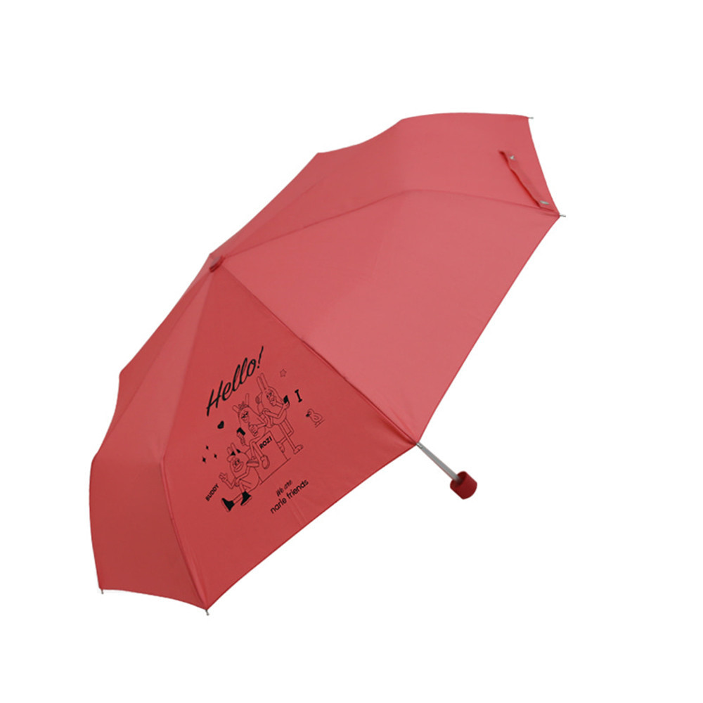 [나를프렌즈] 3단 수동 우산 코랄레드