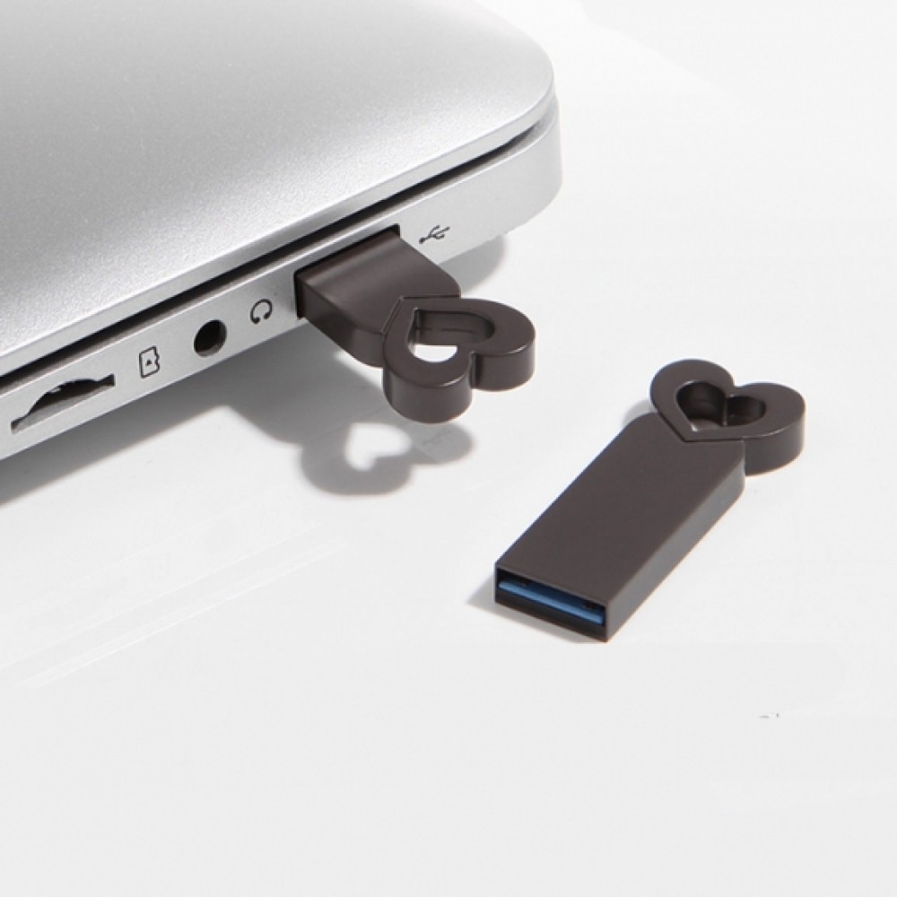 풀메탈 하트 모양 USB